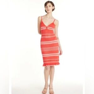 Madden NYC Crochet Keyhole Dress on Poppy Red with Spaghetti Straps Size XL